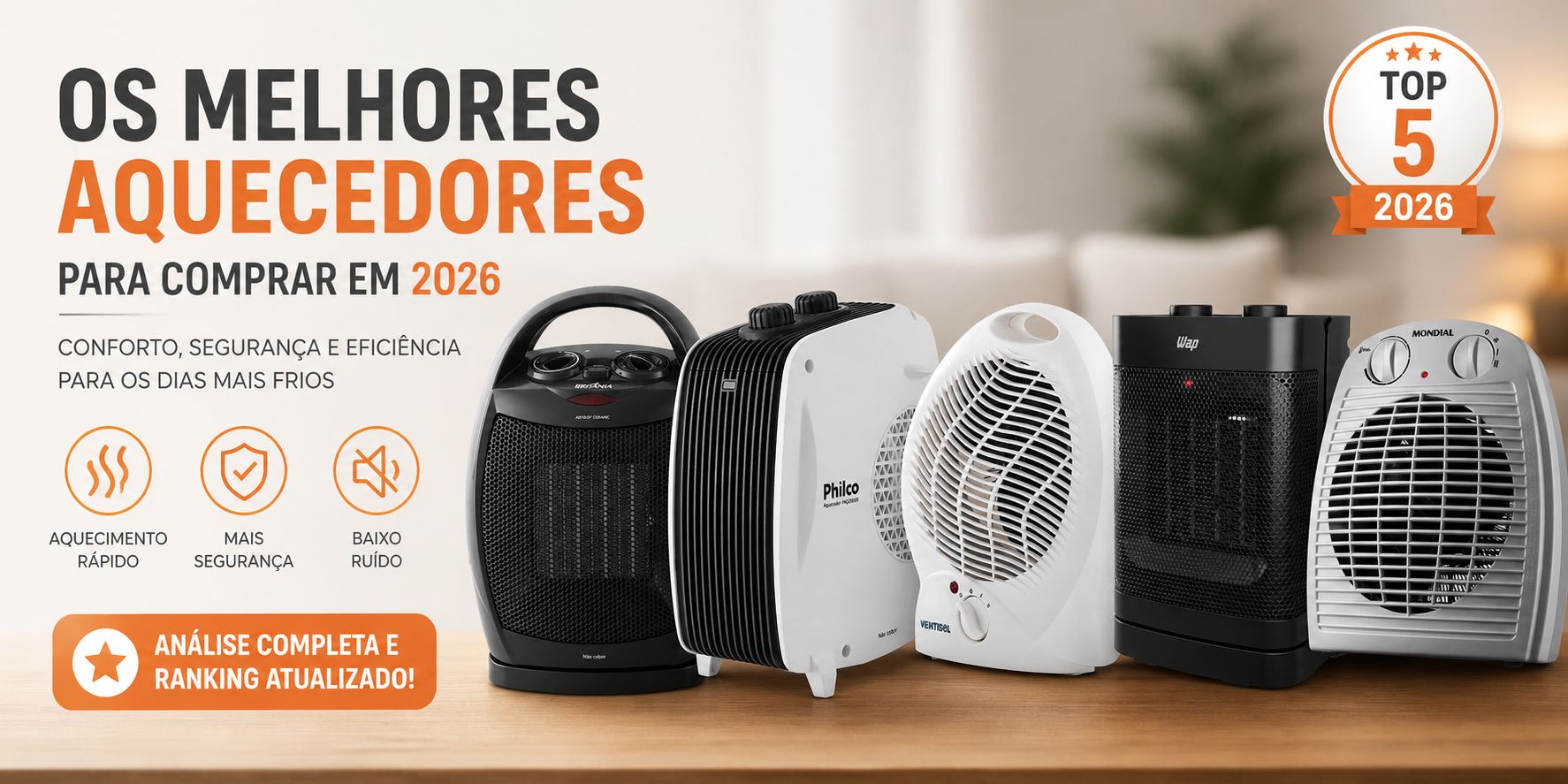5 Melhores Aquecedores Elétricos de 2026: guia de compra completo
