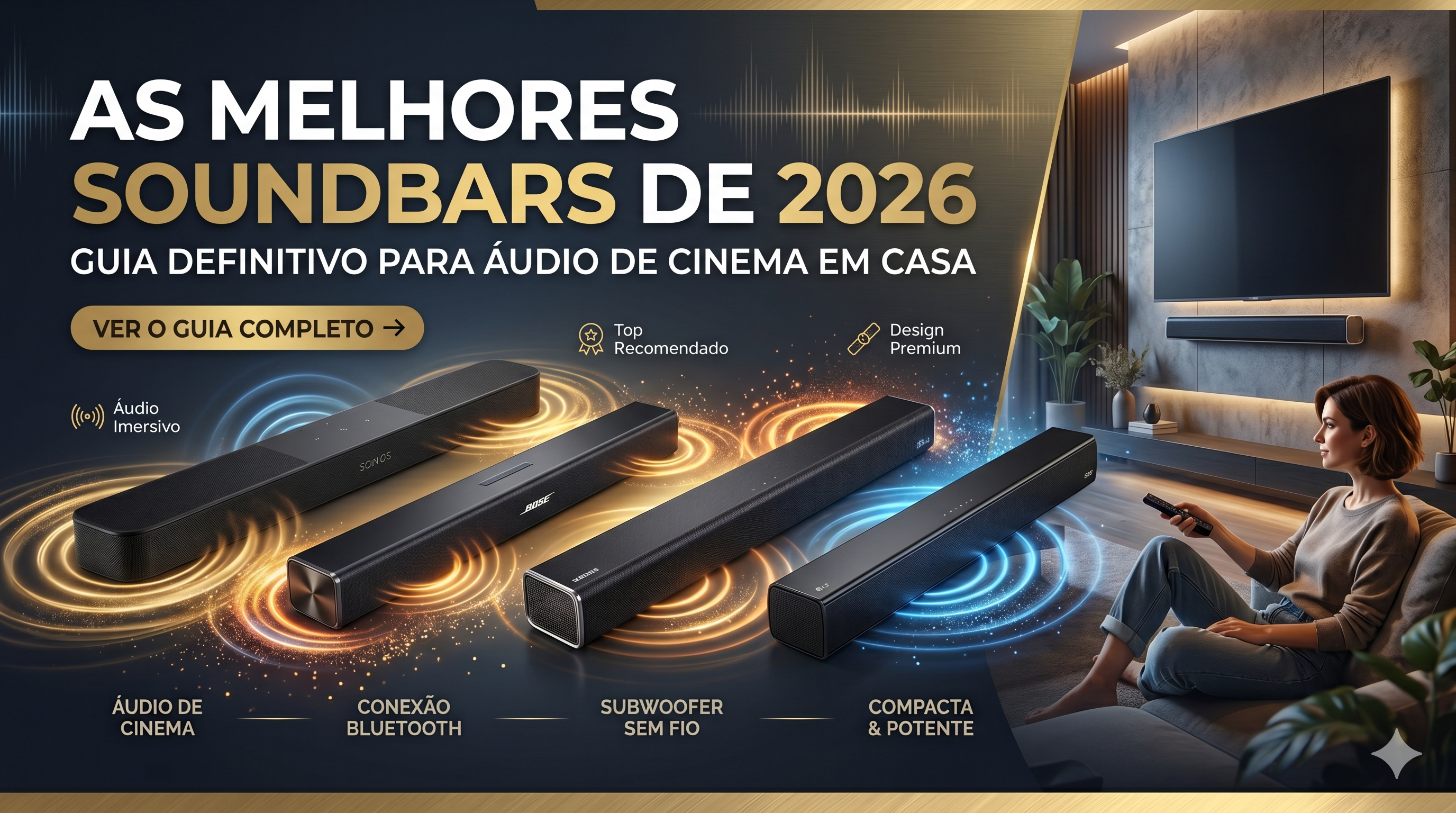 5 Melhores Soundbars até R$1.000 em 2026: guia de compra