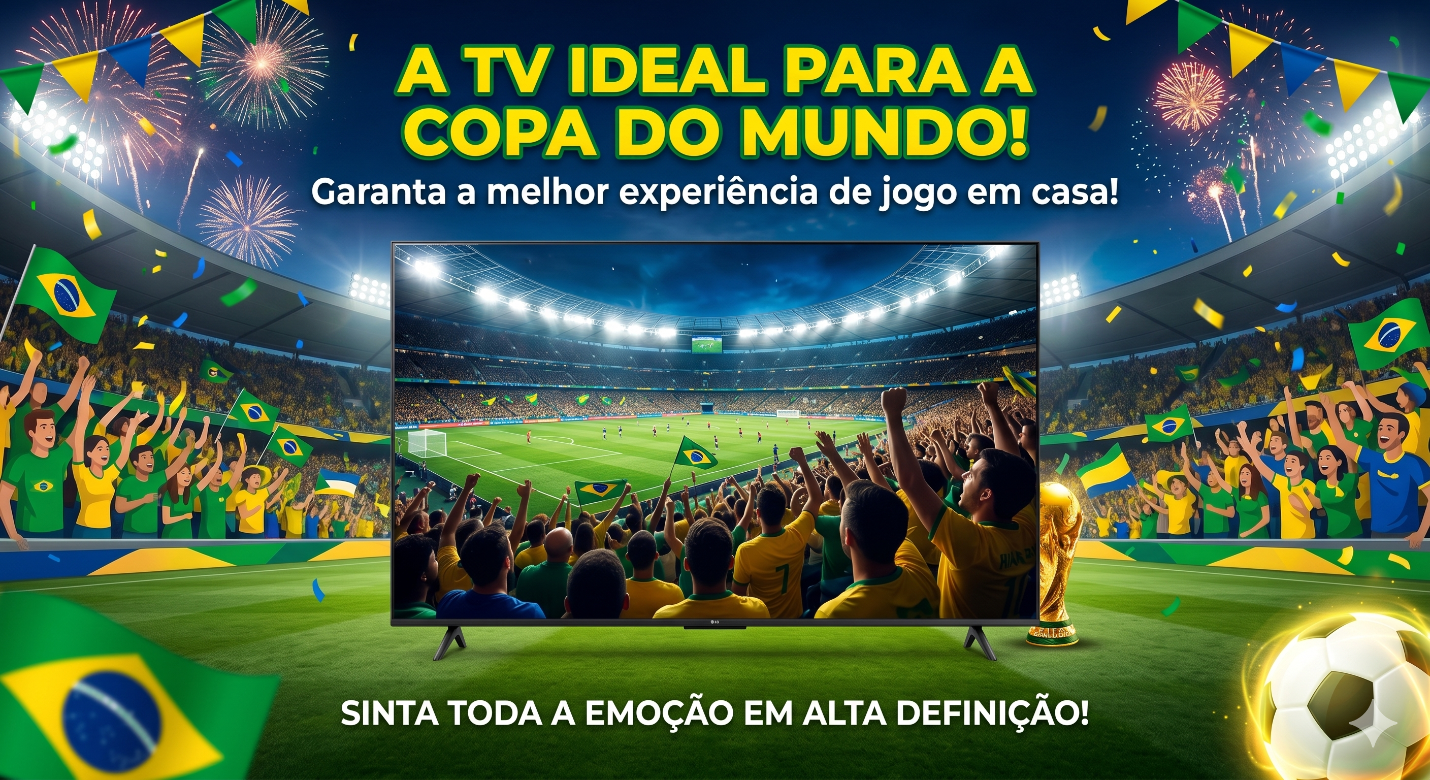 4 Melhores TVs até R$2.500 para Assistir a Copa 2026: guia de compra